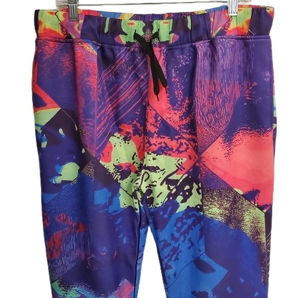 Retro 80's Inspired Paint Splat Colorful Joggers Women's Plus Size 2XL Retro - Picture 3 of 9